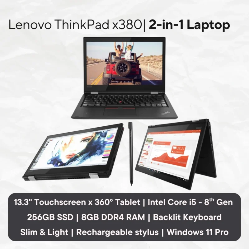 Lenovo-ThinkPad-x380 Yoga-Intel Core i5 - 8th Gen-13.3 Inch-Refurbished-2-in-1 Convertible Laptop