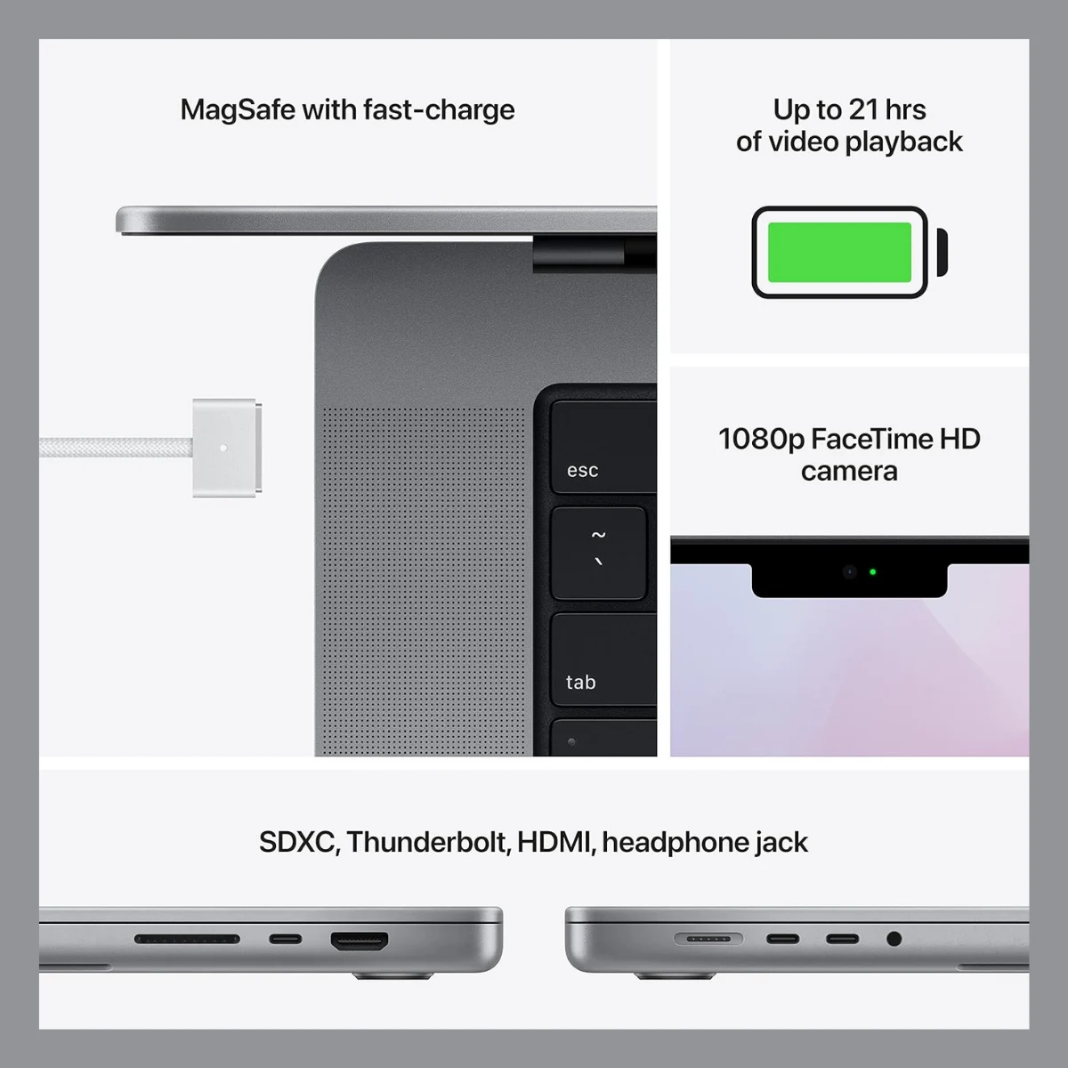 Apple Macbook Pro A2485 (2022): M1 Pro Chip, 16.2" Retina XDR Display, 16gb Unified Memory, 512gb SSD - Refurbished