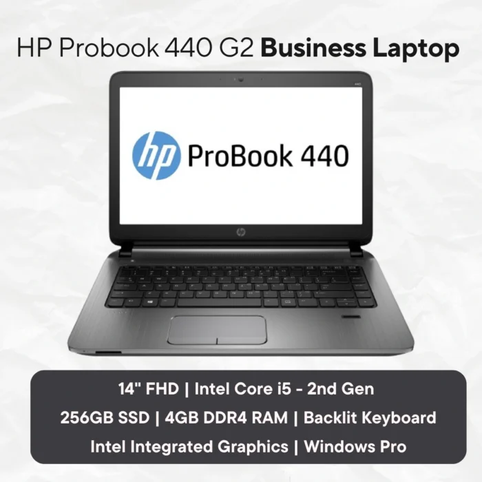 HP Probook 440 G2 - Intel i5 - Refurbished business laptop